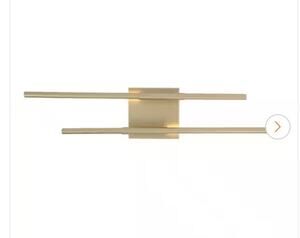 25.7 in. 2-light Gold LED Vanity Light Bar Dimmable Sconces Wall Lighting